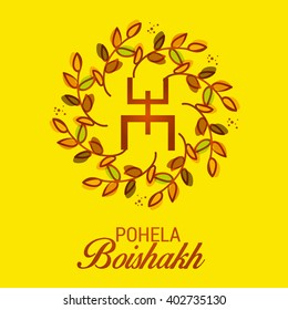 Vector illustration of bengali new year pohela boishakh celebration background.