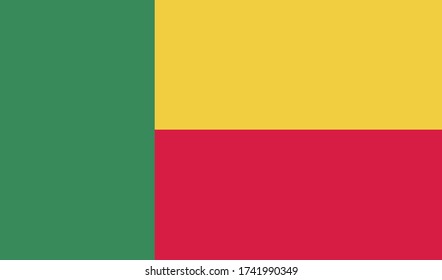 ilustración vectorial de la bandera de Benín