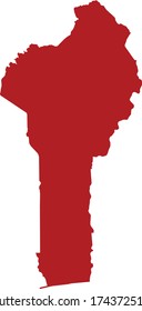 vector illustration of Benin map