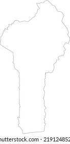 Mapa de la ilustración vectorial de Benín