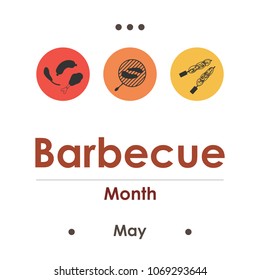 vector illustration for berbecue month in May