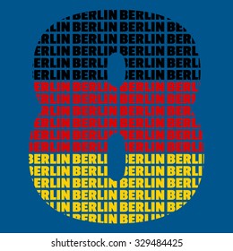 Vector illustration Berlin, Germany, stylish graphics design for t-shirts, vintage design, t-shirt graphics, Berlin canvas print, Berlin Typography, varsity graphic, t-shirt print