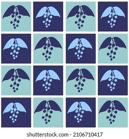 Vector illustration of berries. Retro pop art texture and pattern of berries.