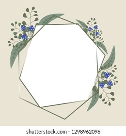 Vector illustration with berry decor, leaves buds.card with berry, leaves Greeting card , Flyer, poster, design, invitation card template-Vector