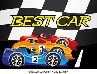 Vector illustration. Best car.