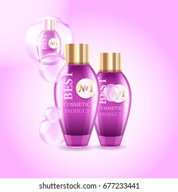 Vector illustration, best care cosmetic natural product