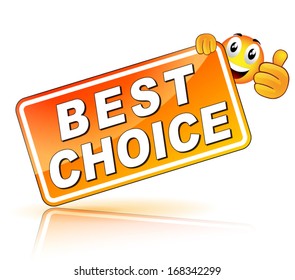Vector illustration of best choice icon on white background