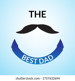 vector illustration of the best dad. designed for happy fathers day. Design template celebration