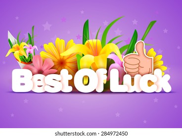 Vector Illustration Of Best Of Luck Wallpaper Background