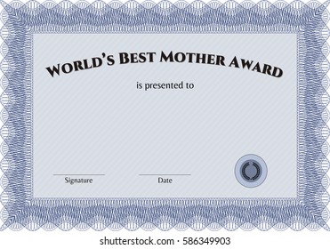 vector illustration of  Best Mom Award Template icon in purple.
