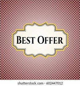Vector Illustration of Best Offer card or poster
