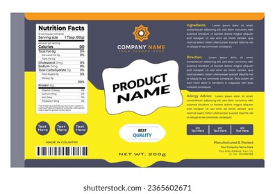 Vector illustration best quality product packaging label template