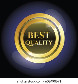 Vector Illustration of Best Quality shiny emblem
