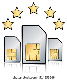 Vector illustration of the best sim card