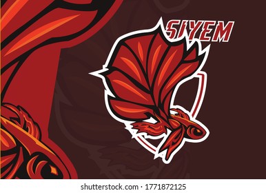 Vector illustration of beta fish graphics perfect for e-sport logos, farm, etc