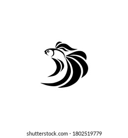 Vector illustration of betta fish icon