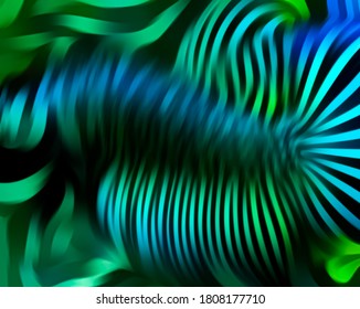 Vector illustration of Betta Fish Oil Painting.