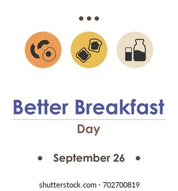 vector illustration for better breakfast day in September