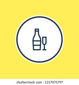 Vector illustration of beverage icon line. Beautiful events element also can be used as drink icon element.