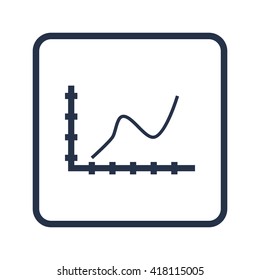 Vector illustration of bezier chart icon. Premium quality web icon.