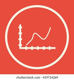 Vector illustration of bezier chart icon. Premium quality web icon.