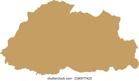 Vector Illustration of Bhutan map