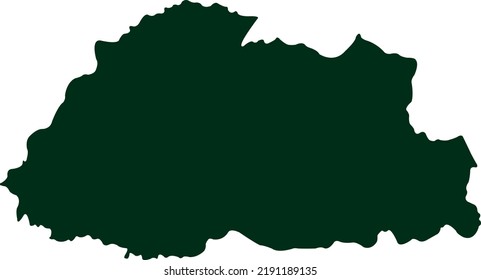 Vector Illustration of Bhutan map