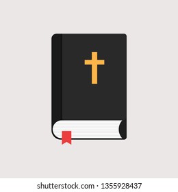 Vector illustration of bible icon in flat style