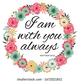 vector illustration of Bible inspirational verse. Bible quote, Christian. 