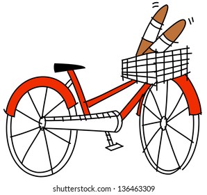 Vector illustration of a bicycle