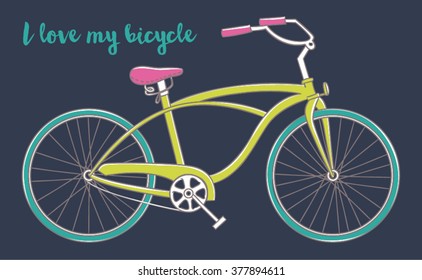 Vector illustration of bicycle