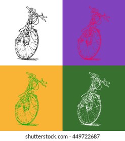 Vector illustration of a bicycle