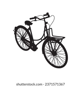 Vector Illustration of Bicycle Art Silhouette