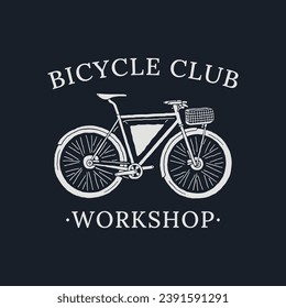 Vector illustration of bicycle badge retro