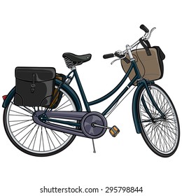 Vector illustration, bicycle, cartoon concept, white background.