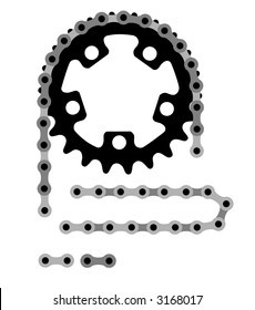 Vector illustration of bicycle chain