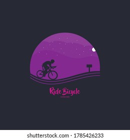 vector illustration of bicycle design, bicycle silhouette