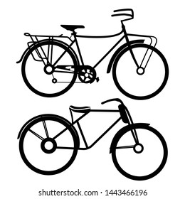 vector illustration bicycle design template - silhouette