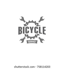 vector illustration of a bicycle emblem on a white background for design and advertising
