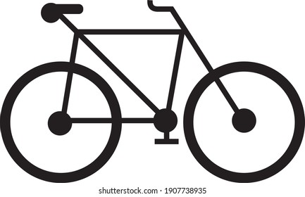 vector illustration of bicycle icon in black color