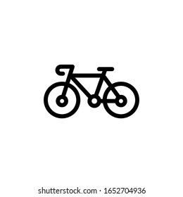 Vector illustration, bicycle icon. Line design template