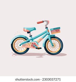 Vector illustration of bicycle isolated