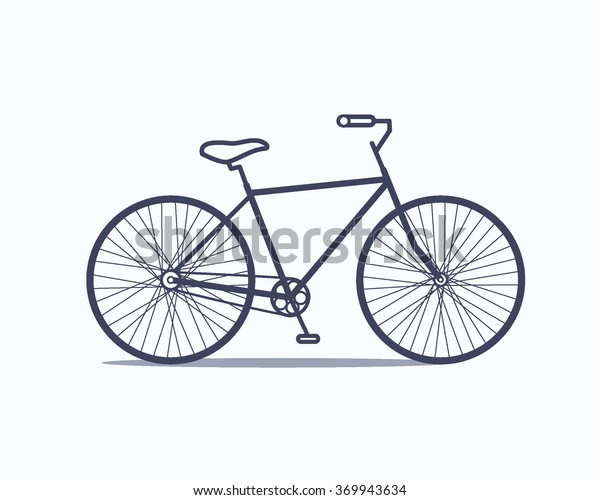 Vector Illustration Bicycle Made Flat Style Stock Vector (Royalty Free