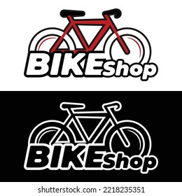 Vector illustration of bicycle with red and black colour.
Perferct for logo and emblem.
