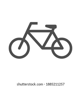 Vector illustration of a bicycle. Bicycle signs. Suitable for road signs. Isolated on an editable blank background.