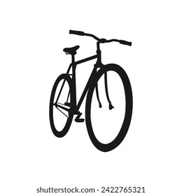 Vector illustration of bicycle silhouette