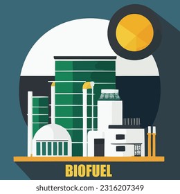 Vector illustration of bifuel energy. Green energy. renewable energy source
