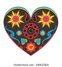 Vector illustration with big abstract heart