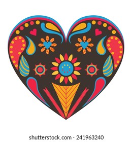 Vector illustration with big abstract heart