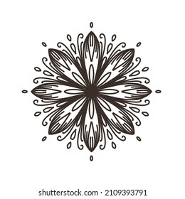 Vektorgrafik von großen schönen Linien mandala, einzelne Design-Objekt